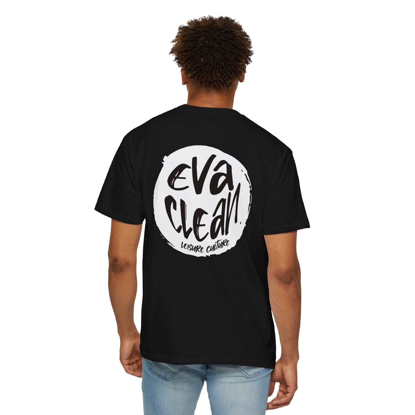 Unisex Garment-Dyed T-shirt with 'Eva Clean' Graphic, Casual Style, Perfect for Everyday Wear, Gift for Friends, Graphic Tee, Summer Fashion