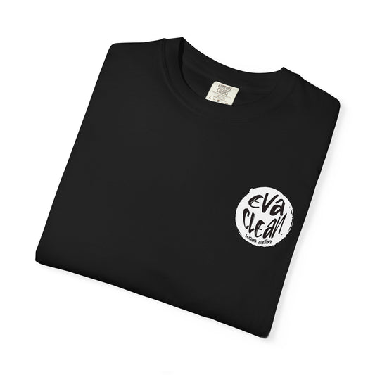 Unisex Garment-Dyed T-shirt with 'Eva Clean' Graphic, Casual Style, Perfect for Everyday Wear, Gift for Friends, Graphic Tee, Summer Fashion